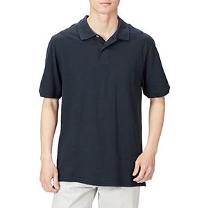 Amazon Essentials Men's Poloshirt van piqué-katoen met normale pasvorm (verkrijgbaar in grote en lange maten), Zwart, S
