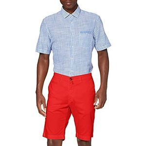Pierre Cardin Heren bermuda katoen shorts, rood, 32