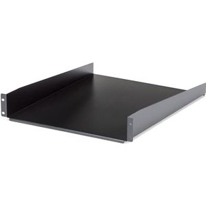 StarTech.com 2U Server Rack Schap - Universele Rack Mount Cantilever Shelf voor 19"" Netwerk Kast & Apparatuur - Heavy Duty Staal - Capaciteit 23kg - Diepte 55cm (22”) - Zwart (CABSHELF22)