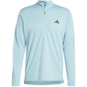 adidas Heren TRAIN ESSENTIALS TRAINING 1/4 RITS T-shirt met lange mouwen, M