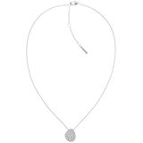 Calvin Klein Ketting met hanger voor dames FASCINATE Collectie Verfraaid met kristallen, 41cm, Roestvrij staal, Geen edelsteen