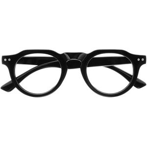 OPULIZE RIO - Blauwlichtfilter Bril - Plat Bovenstuk - Zwart - Heren & Dames - Veerscharnieren - B53-1