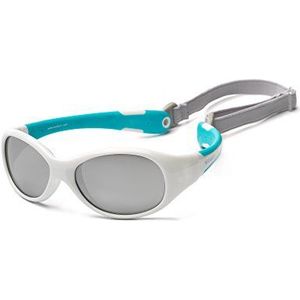 KOOLSUN - Flex - kinder zonnebril - Wit Turquoise - 3-6 jaar - UV400 - Categorie 3