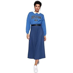 Trendyol Dames Dames Maxi A-lijn Geweven Rok, Indigo, 38, Indigo, 64