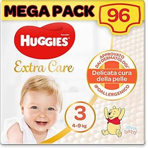 Huggies Extra Care luiers, maat 3 (4-9 kg), 96 stuks