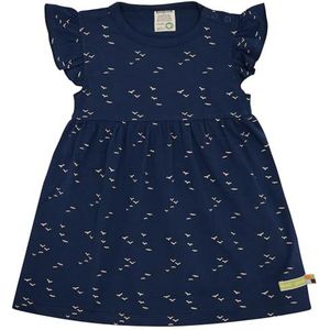 loud + proud Jurk Slub Jersey, bedrukt, van biologisch katoen, GOTS-gecertificeerd, ultra marine, 74-80