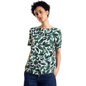 Materiaalmix T-shirt, Cool Vintage Groen, 38