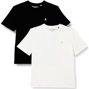 Marc O'Polo - T-shirt - Zwart/wit - Set van 2 - Korte Mouwen - Ronde Hals
