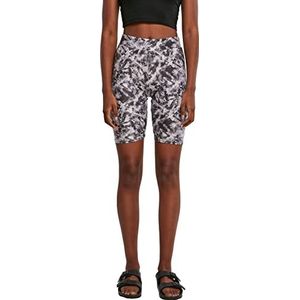 Urban Classics Dames Dames Soft AOP Cycle Yoga Shorts Blackfading, XS