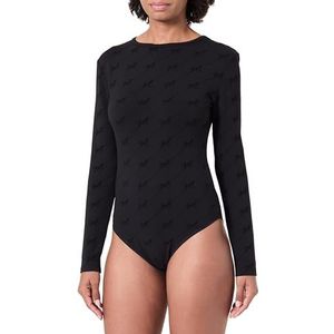 HUGO - Body - Zwart - Jersey - Flock Allover print - Lange Mouwen