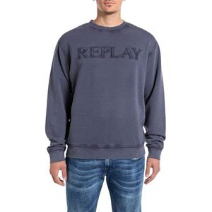 Replay Heren sweatshirt regular fit met ronde hals, 792 Deep Royal, S