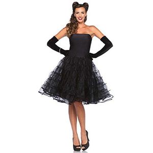 LEG AVENUE 85481 - Rockabilly swing dress Petticoats, Größe M/L (Schwarz)