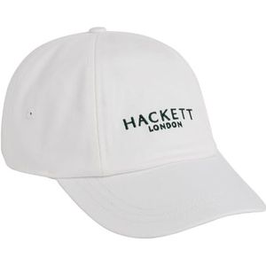 Hackett London Heren Selvedge Sjaal Cap, Wit (Canvas Wit), One Size, Wit (Canvas Wit), Eén Maat