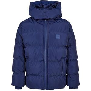Urban Classics Jongensjas Boys Hooded Puffer Jacket, winterjas voor jongens, donsjack verkrijgbaar in vele kleuren, maten 110/116-158/164, Spaceblue, 146-152