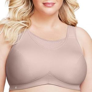 Glamorise Vrouwen Plus Size No-Bounce Camisole Sport BH Draadloos #1067, Rose Tan, 115C