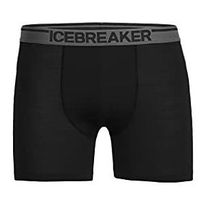 Icebreaker Heren Anatomica Boxershorts - Herenonderbroek - Merino Wol Ondergoed - Zwart, XL