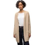 Street One Dames Lang vest van verengaren in Beige, in size: 34