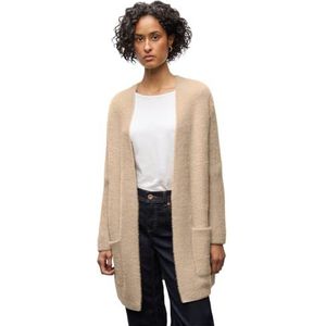 Street One Dames Lang vest van verengaren in Beige, in size: 34