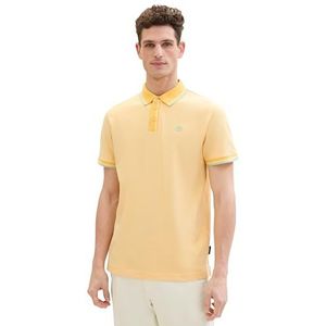 TOM TAILOR Poloshirt voor heren, 35204 - Wit Sunny Yellow Twotone, S