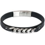 iXXXi Men Leren Heren armband Eirwen Zilver Mat | 21cm