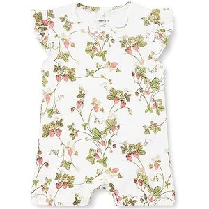 Bestseller A/S Baby-meisje NBFJASCHA SS Sunsuit Jumpsuit, Helder Wit, 56, wit (bright white), 56 cm
