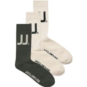 Jack & Jones - JACKAI - Sokken - Crème - Donkergroen - Zwart - 3 Pack