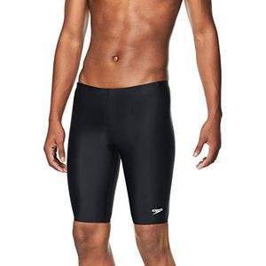 Speedo Men's Solid Jammer Bathing Suit, Black, 34