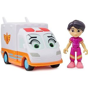 Disney Junior Firebuds, Violet en Axl, actiefiguur en ambulance speelgoed met interactieve oogbeweging, kinderspeelgoed voor jongens en meisjes vanaf 3 jaar