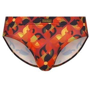Bruno Banani Sportslip RETRO Power, zwart/rood/oranje, XL