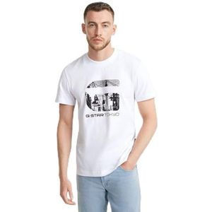 G-STAR RAW Tokyo R T T-shirt voor heren, wit (White D25708-c336-110), XL