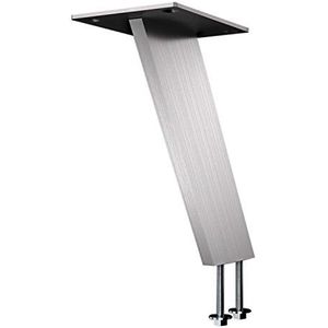 Bar-console Korfu schuin 60° | 60x10 mm | geborsteld roestvrij staal | hoogte: 170 mm | 1 stuk