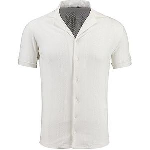 Key Largo Heren MSH Ferry shirt met korte mouwen, offwhite (1001), L