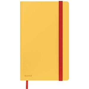 Leitz Notitieboek A5 Gelijnd Met Harde Kaft, 80 Vellen, Cosy Range, Warm Geel, 44540019