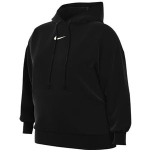 Nike DV4984-010 W NSW PHNX FLC OS PO Hoodie PL lang shirt zwart/sail 0X