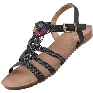 Mustang 1307-815 damessandalen, zwart, 40 EU, zwart, 40 EU