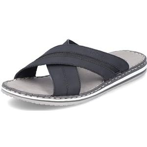 Rieker Heren 21560 Slippers, zwart, 45 EU