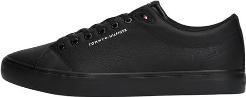 Tommy Hilfiger - TH HI VULC CORE LOW LTH II ESS - Sneakers - Zwart