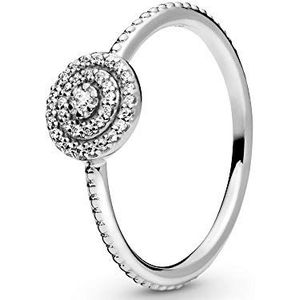 Pandora Timeless Zilveren elegante fonkelende ring met heldere zirkoniasteentjes, 60