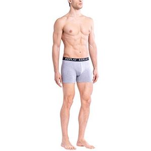 Replay Men´s Boxer Short (3 Pair Box) RP101102 - Black/Grey Melange/White - M