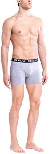 Replay Men´s Boxer Short (3 Pair Box) RP101102 - Black/Grey Melange/White - M