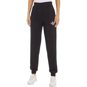 Calvin Klein Jeans Monologo joggingbroek met manchetten voor dames, zwart., L