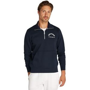 Tommy Hilfiger Heren RONDALL STAND KRAAG ZIP Half Zip Sweatshirt Desert Sky, XS, woestijn hemel, XS