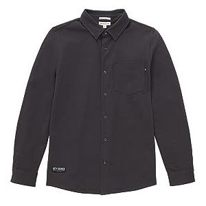 TOM TAILOR Basic piqué-hemd voor jongens met borstzak, 29476-coal grey, 140 cm