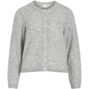 VILA Gebreid vest 'VILory'  grijs gemêleerd