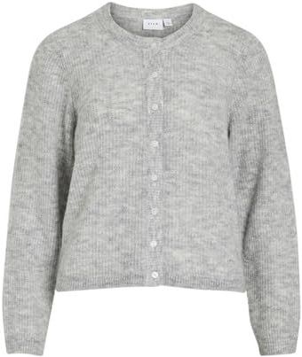 VILA Gebreid vest 'VILory'  grijs gemêleerd