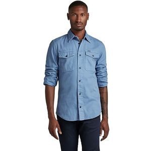 G-STAR Marine Slim Shirt heren Shirts,Blauw (Deep Wave Gd D20165-7647-d853),XS