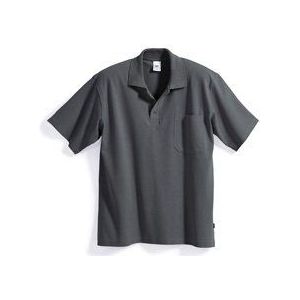 BP 1222-180-53-XL uniseks poloshirt, 1/2 mouwen, polokraag met drukknoopband, lengte 70 cm, 200,00 g/m² puur katoen, donkergrijs, XL