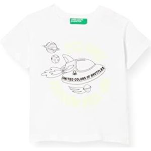 United Colors of Benetton T-shirt voor kinderen., wit 901., 18 Maanden