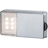 Paulmann 70498 kastverlichting SnapLED met schuifrol zilver licht aan als de deur open is licht uit bij indrukken van de rol 4x1.5V montage met zelfklevende pads