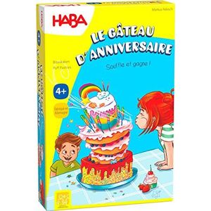 HABA Verjaardagstaart, bedrijf, kinderen, een behendigheids- en ademspel, 4 jaar en ouder-307032, 307032, kleurrijk